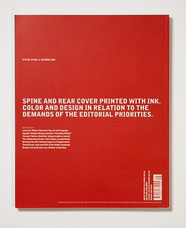 Issue 29 back cover by Lawrence Weiner